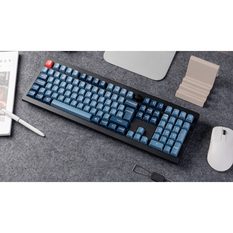 Tipkovnica Keychron V6 Max, Gateron Jupiter rdeča stikala, RGB, PBT, UK, črna