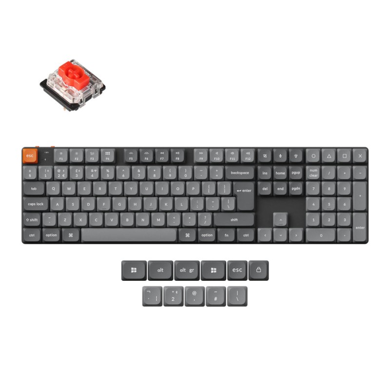 Tipkovnica Keychron K5 Max, Gateron rdeča stikala, UK, RGB