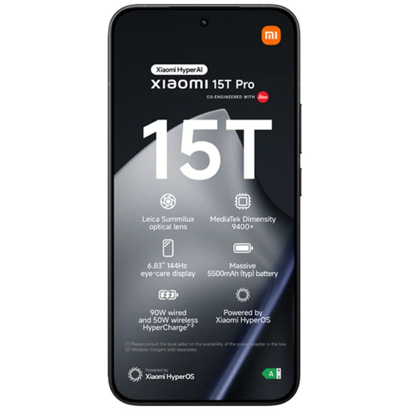 Pametni telefon Xiaomi 15T Pro, 256GB, črn