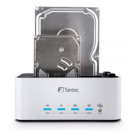 Čitalec in presnemovalec diskov USB 3.0 AluDOCK-2X 2xSATA v alu. ohišju Fantec