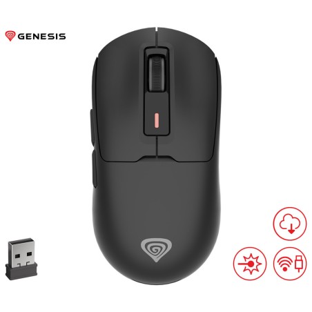 Miška Genesis Zircon 660 Pro, črna
