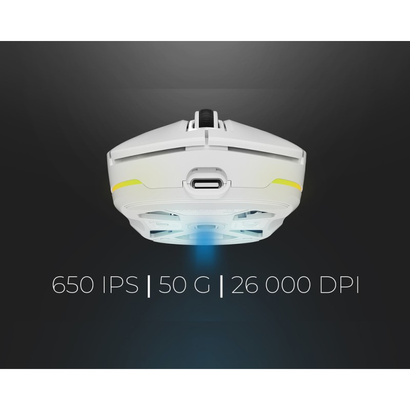 Miška Genesis Zircon 660 Pro, bela