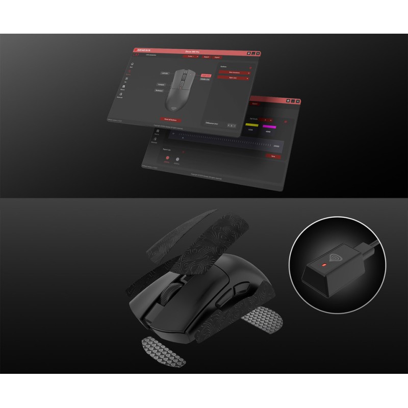 Miška Genesis Zircon 880 Pro, črna