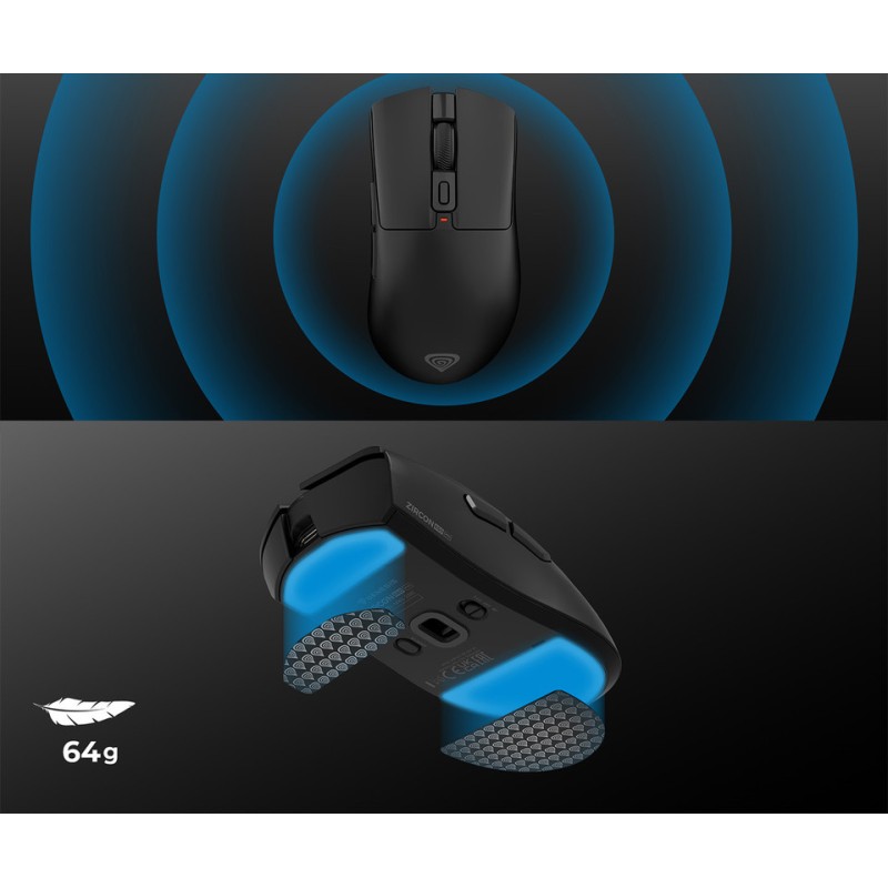 Miška Genesis Zircon 880 Pro, črna