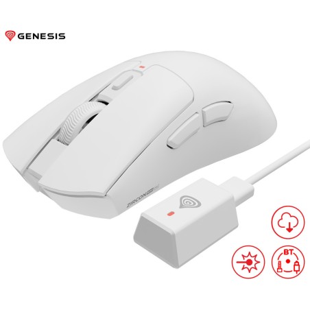 Miška Genesis Zircon 880 Pro, bela