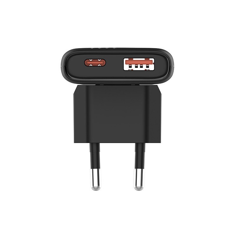 Polnilec ALLITY ATC-02 GaN, 65W, 1x USB-C, 1x USB-A, PD, QC, črn