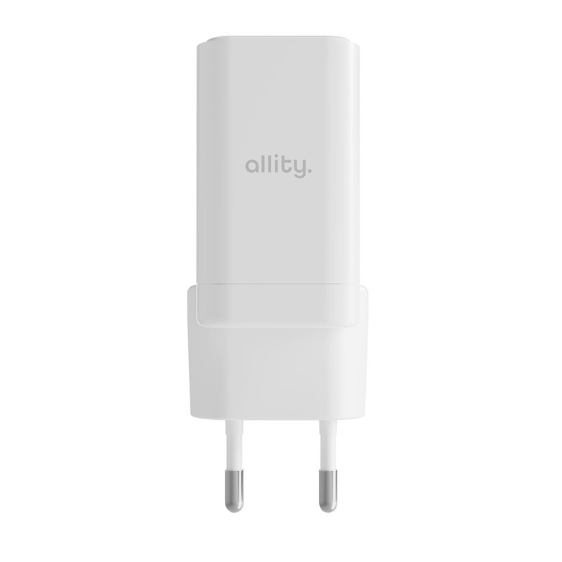 Polnilec ALLITY ATC-01 GaN, 45W, 1x USB-C, 1x USB-A, PD, QC, bel