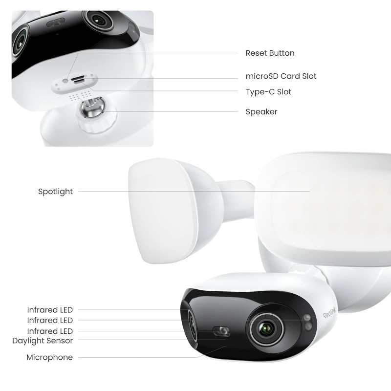 IP kamera Reolink Elite Floodlight F751W, 8MP, 4K