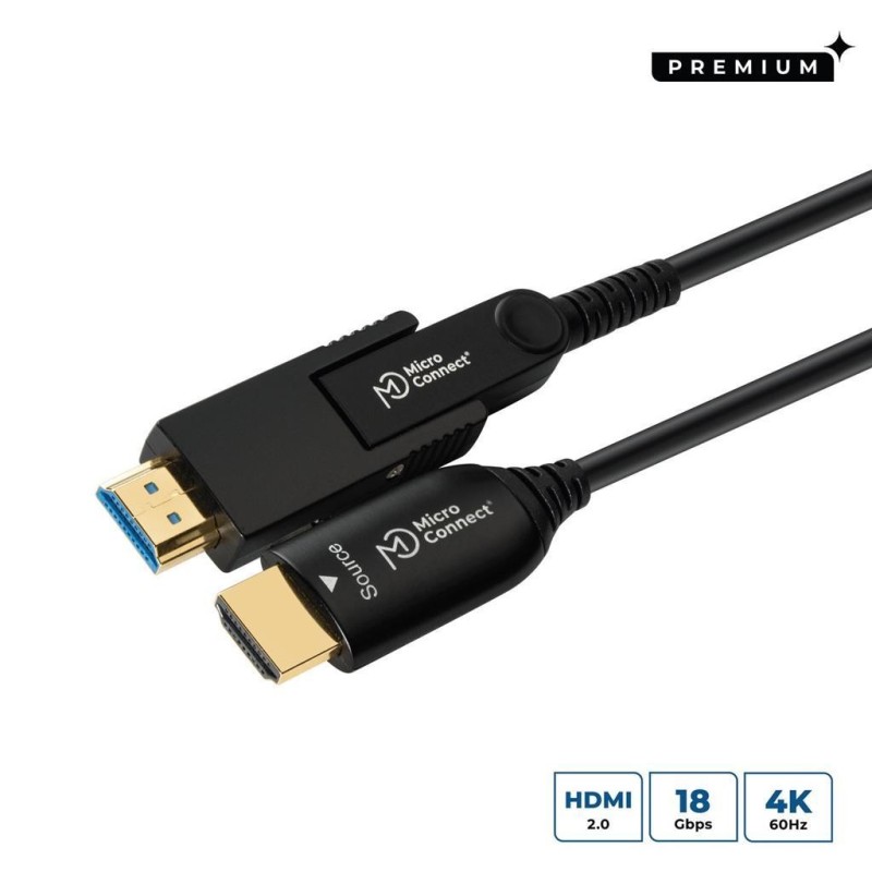 Kabel MicroConnect Optični HDMI-A na HDMI-D 100m s HDMI-A adapterjem