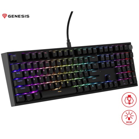 Tipkovnica Genesis Thor 404, RGB, Gateron Yellow Pro, črna