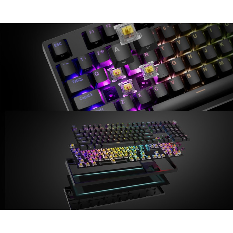 Tipkovnica Genesis Thor 404, RGB, Outemu Peach Silent V3, črna