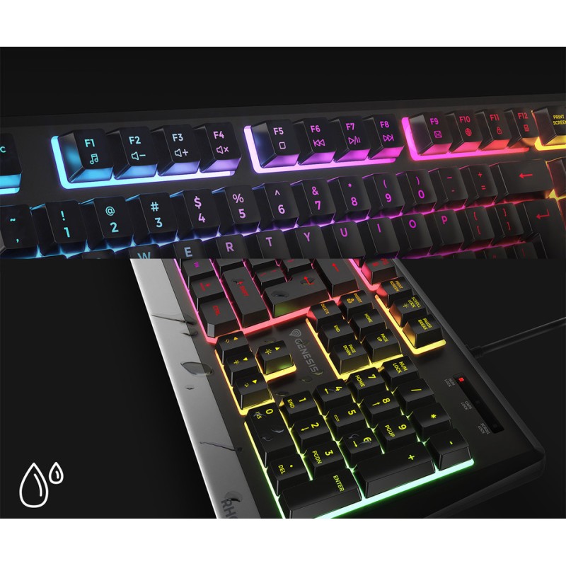 Tipkovnica Genesis Rhod 300, RGB, črna