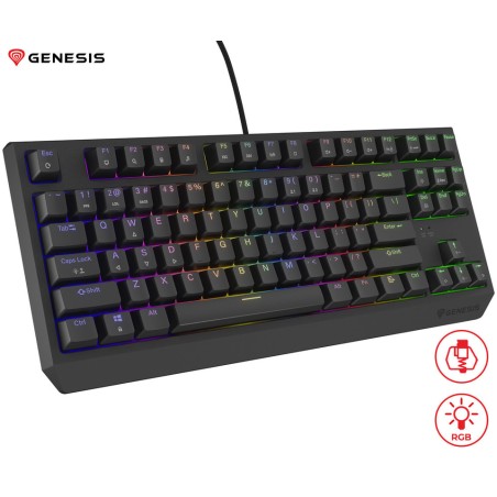 Tipkovnica Genesis Thor 230 TKL, RGB, Outemu Brown stikala, črna
