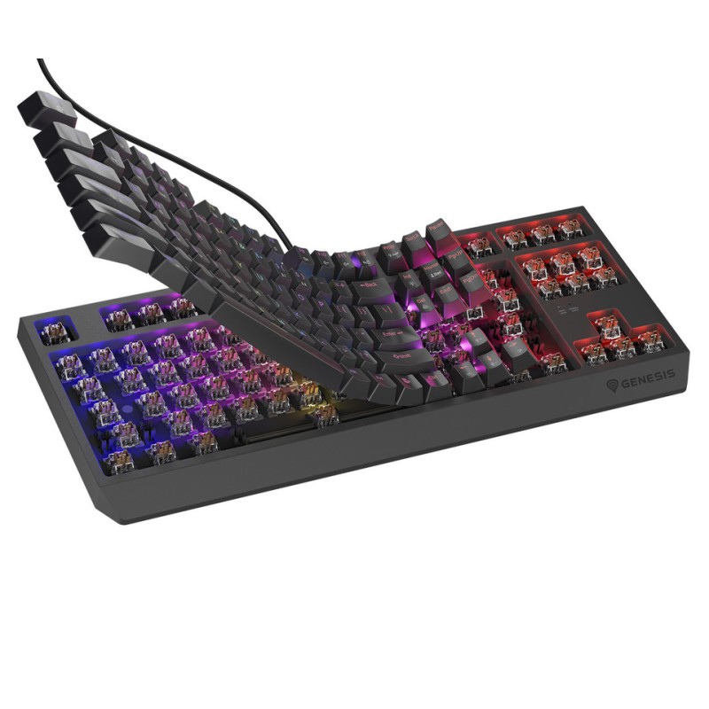 Tipkovnica Genesis Thor 230 TKL, RGB, Outemu Brown stikala, črna