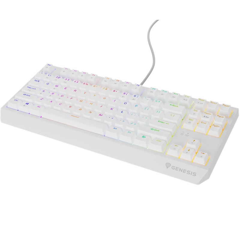 Tipkovnica Genesis Thor 230 TKL, RGB, Outemu Brown stikala, bela