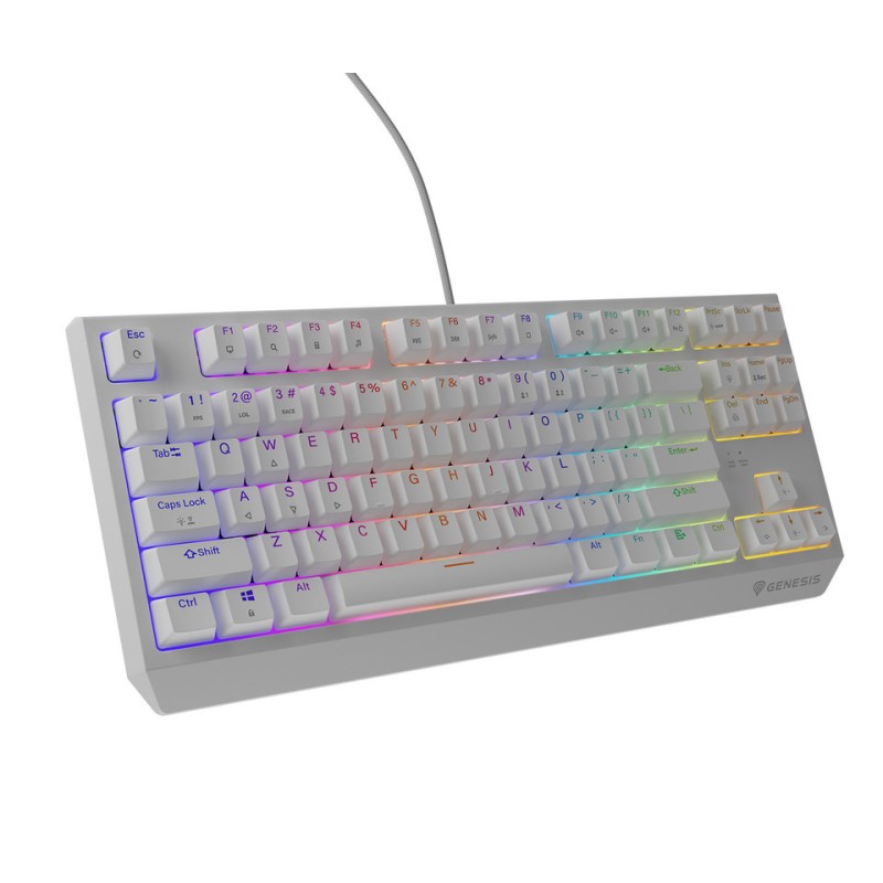 Tipkovnica Genesis Thor 230 TKL, RGB, Outemu Brown stikala, bela