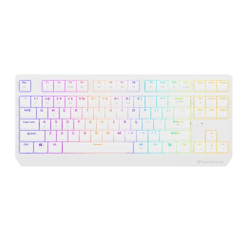 Tipkovnica Genesis Thor 230 TKL, RGB, Outemu Red stikala, bela