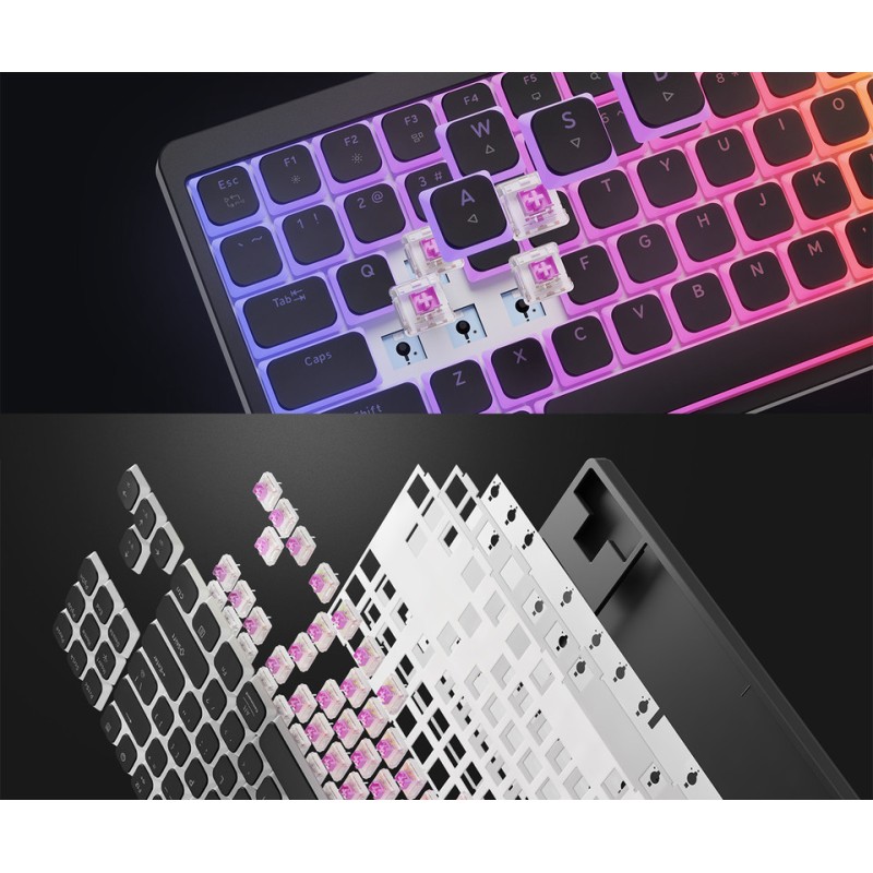 Tipkovnica Genesis Thor 430 TKL, RGB, Outemu Pink stikala, črna