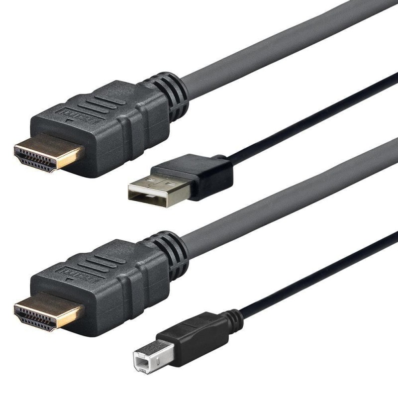 Kabel Vivolink HDMI+USB-A na HDMI+USB-B, 4K/60Hz, 18Gb/s, 3m