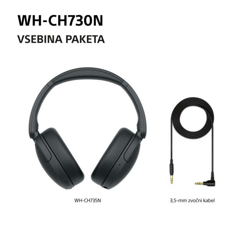 Slušalke Sony WH-CH730N, črne