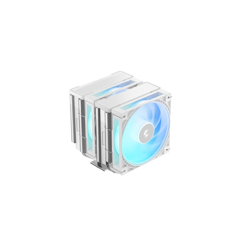 Hladilnik za procesor DeepCool AG620 G2 WH ARGB, 2x 120mm, bel