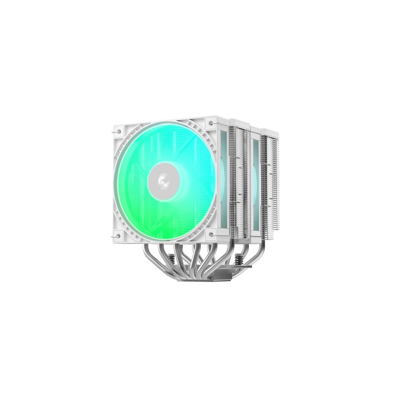 Hladilnik za procesor DeepCool AG620 G2 WH ARGB, 2x 120mm, bel