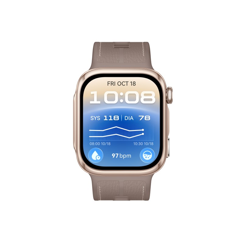 Pametna ura Huawei Watch D3, zlata (rjav pašček)