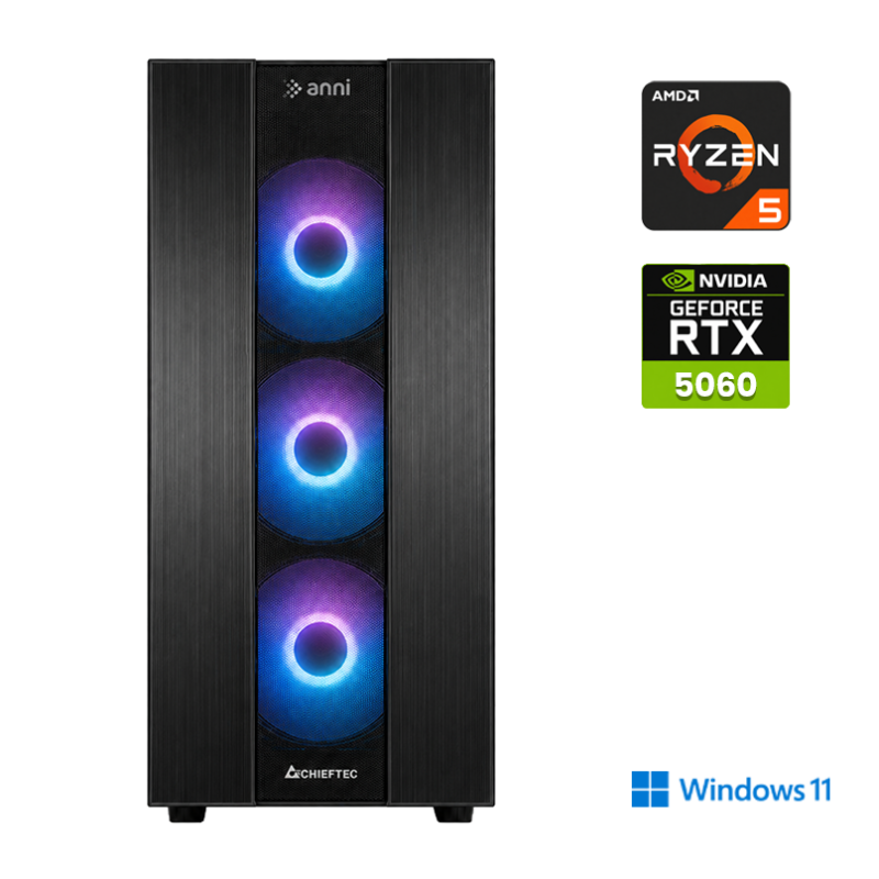 Računalnik ANNI Gamer Advanced R5 5600X / RTX 5060 / 16 GB / 1 TB / W11H