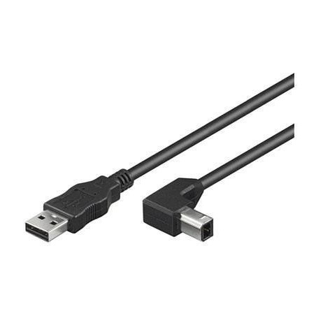 Kabel MicroConnect USB 2.0 A-B, kotni 0.5m