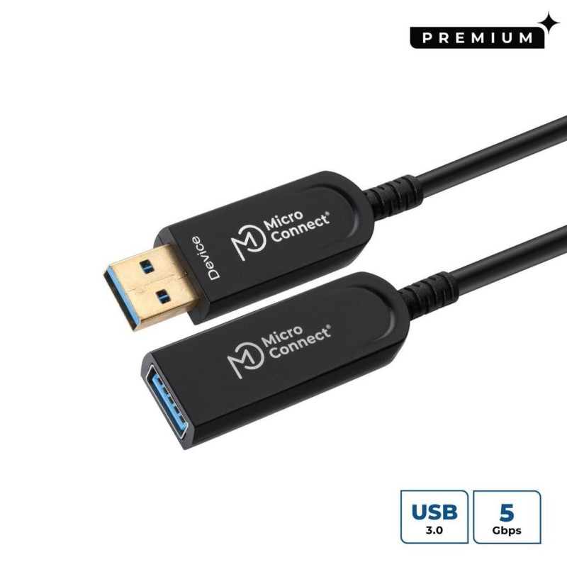Kabel MicroConnect USB A-A 3.2 optični  (M-F), 30m