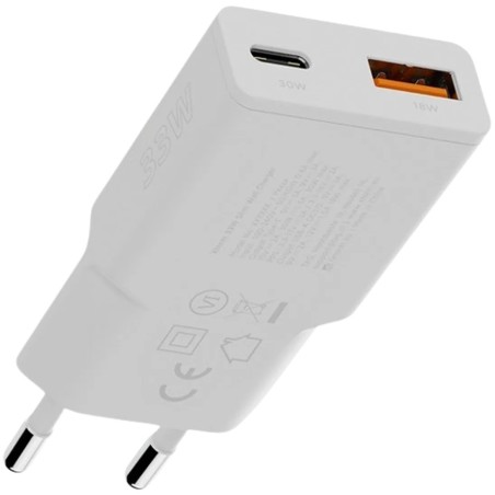 Polnilec Xtorm Go2 Slimline 33W, USB-C/A, bel