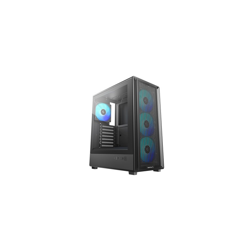 Ohišje DeepCool CC550 4F, ATX, Midi-Tower, ARGB, kaljeno steklo, črno