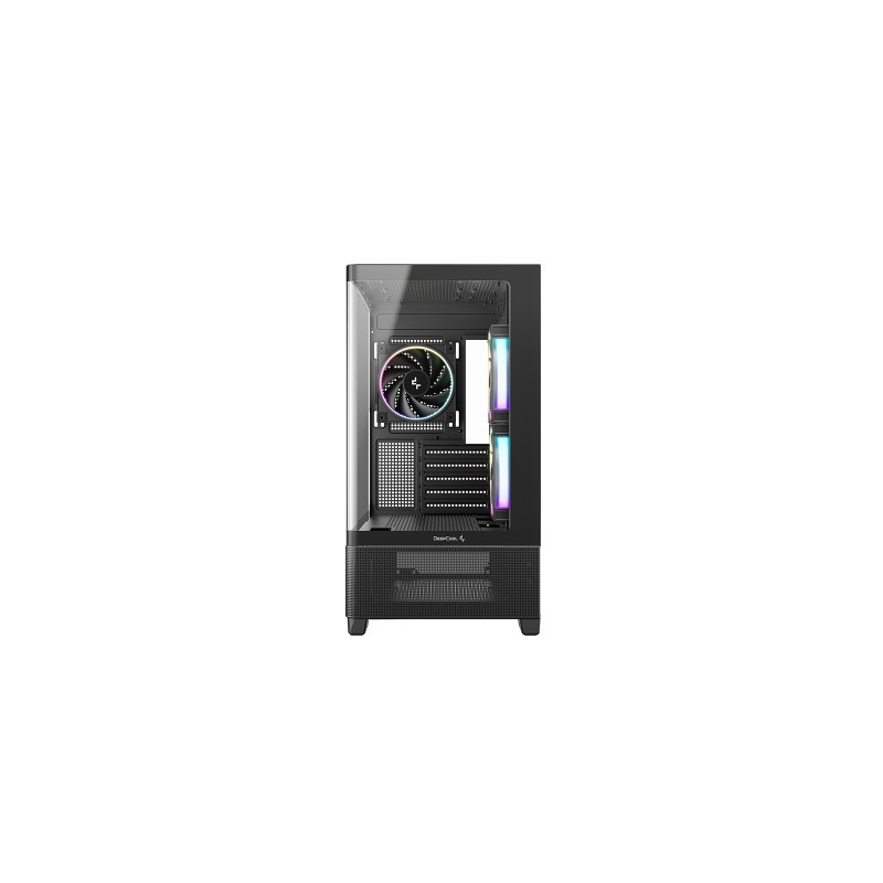 Ohišje DeepCool CG380U 3F, micro-ATX, ARGB, kaljeno steklo, črno