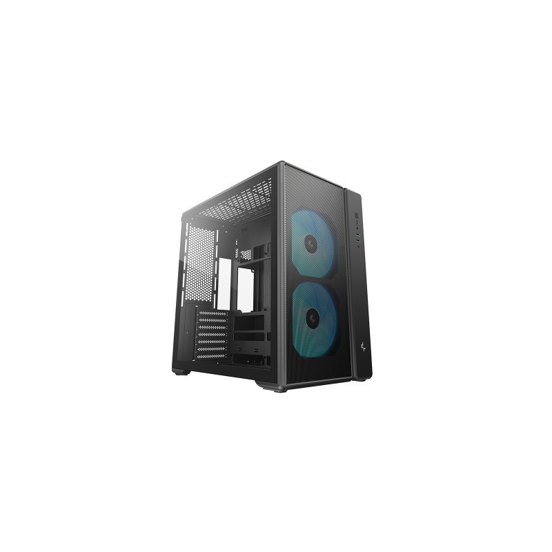 Ohišje DeepCool CG590 MESH 2F, ATX, Midi-Tower, kaljeno steklo, črno