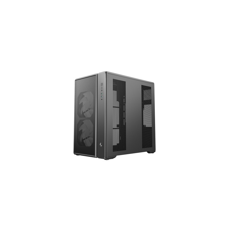 Ohišje DeepCool CG590 MESH 2F, ATX, Midi-Tower, kaljeno steklo, črno