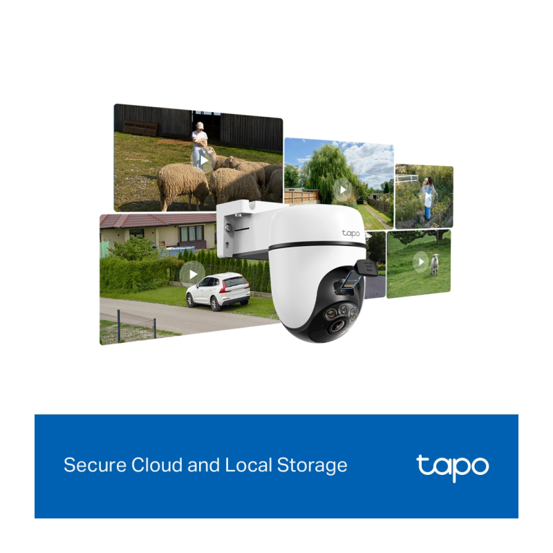 IP kamera TP-Link Tapo C630 KIT, 5MP, zunanja, bela, s solarnim panelom