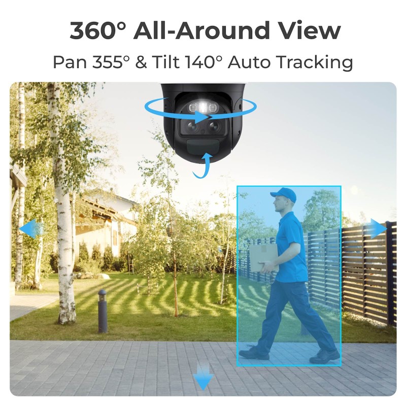 IP kamera Reolink TrackMix Series G770+SP2 4G LTE, 8MP, zunanja, bela