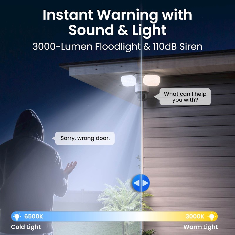 IP kamera Reolink TrackFlex Floodlight F850W, 8MP, zunanja, bela