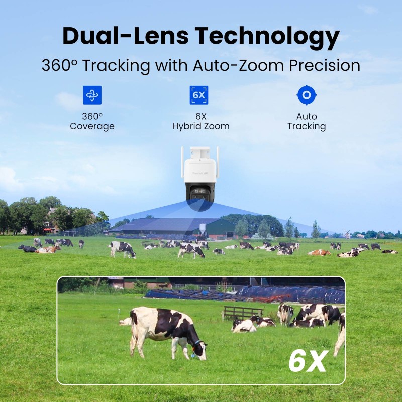 IP kamera Reolink TrackMix Series G790+SP2 4G LTE, 4MP, zunanja, bela