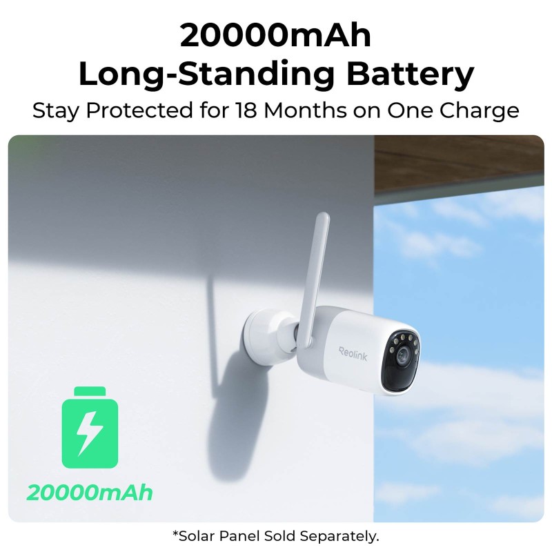 IP kamera Reolink Altas B630 Wi-Fi 6, 4MP 2K, zunanja, s solarnim panelom, bela