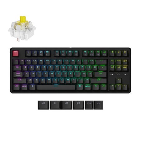 Tipkovnica Keychron C3 Pro 8K, RGB, Keychron Super banana stikala, UK, črna