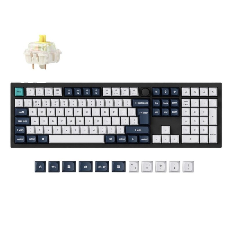 Tipkovnica Keychron Q6 Max, RGB, Gateron Jupiter banana stikala, UK, črna