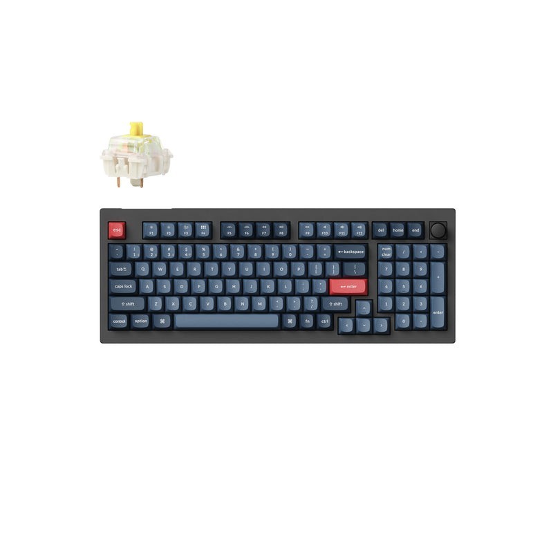 Tipkovnica Keychron V5 Max, RGB, Gateron Jupiter banana stikala, UK, črna