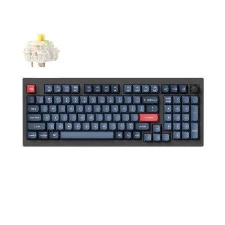 Tipkovnica Keychron V5 Max, RGB, Gateron Jupiter banana stikala, UK, črna