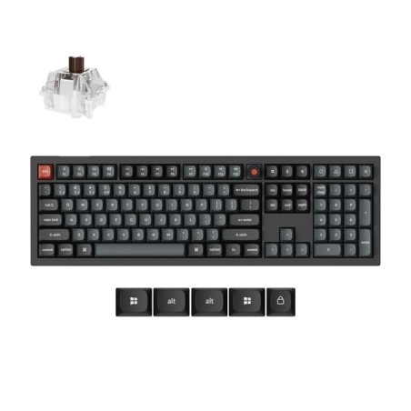 Tipkovnica Keychron V6 8K, RGB, Keychron Super rjava stikala, UK, črna