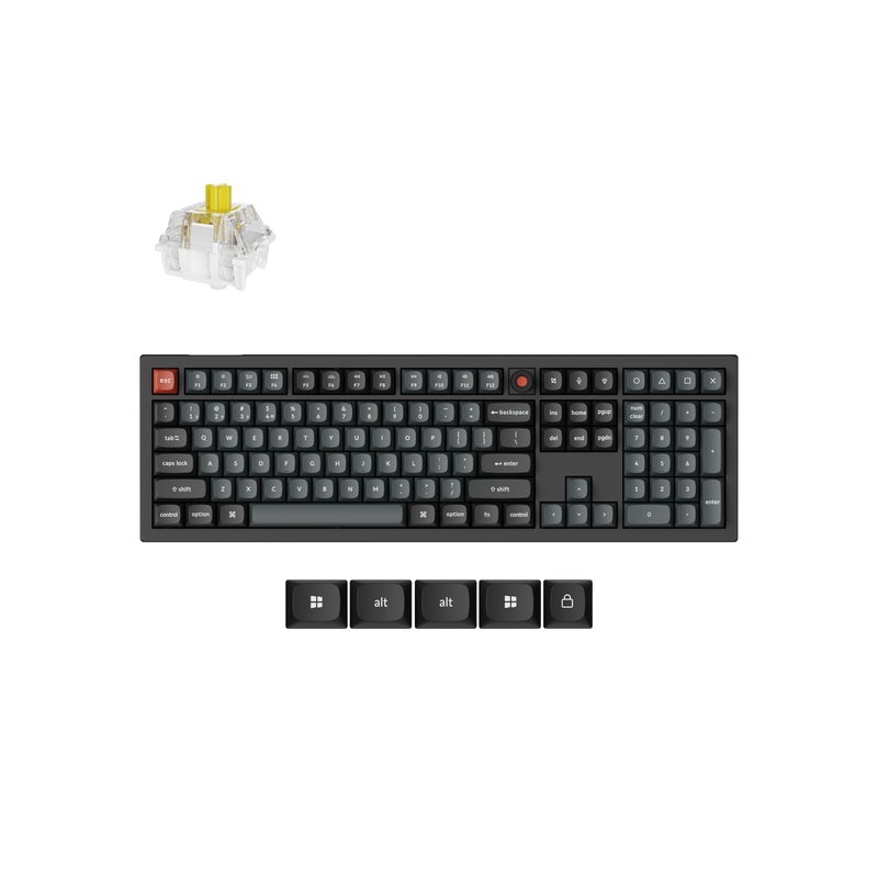 Tipkovnica Keychron V6 8K, RGB, Keychron Super banana stikala, UK, črna