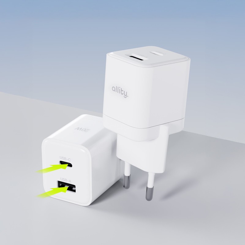 Prenosna baterija Powerbank Allity ATK 5v1, 20.000mAh, bel