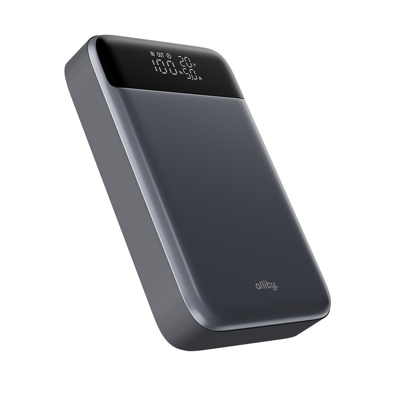 Prenosna baterija Powerbank Allity APB-200, 19.200mAh, PD, QC, siva
