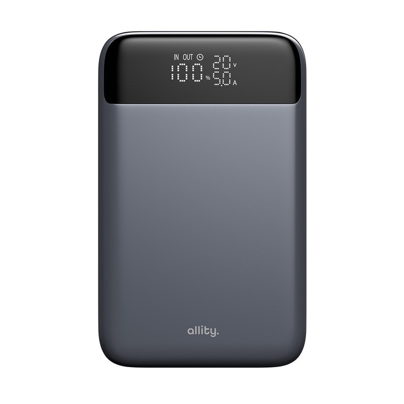 Prenosna baterija Powerbank Allity APB-200, 19.200mAh, PD, QC, siva