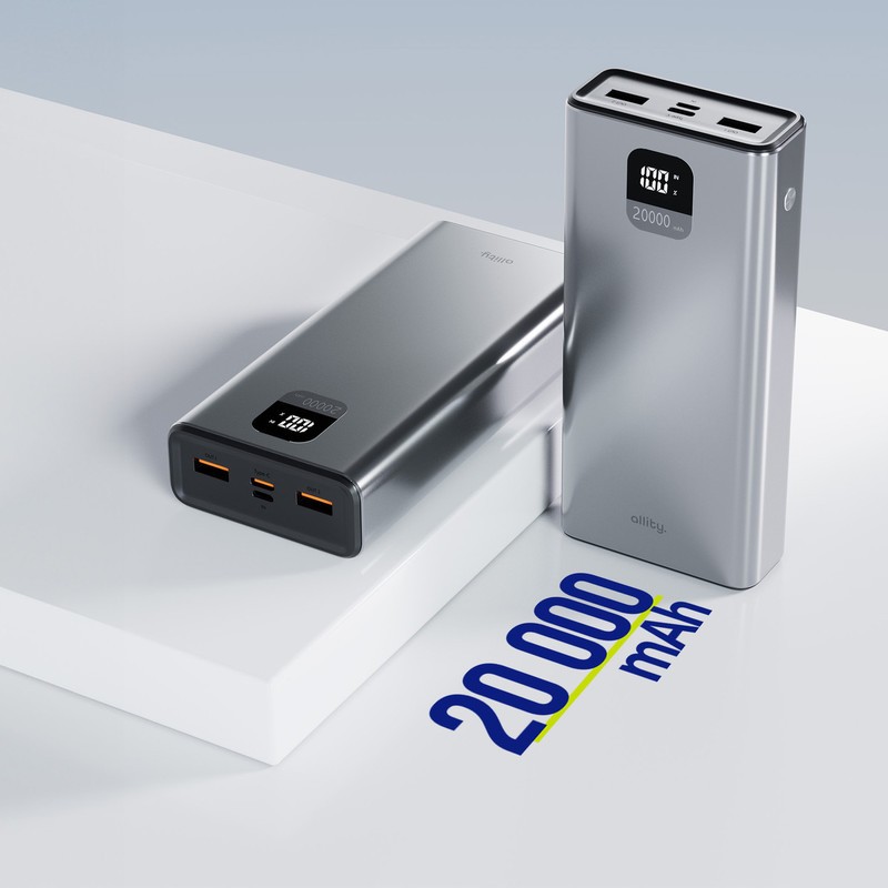 Prenosna baterija Powerbank Allity ATK 5v1, 20.000mAh, črn